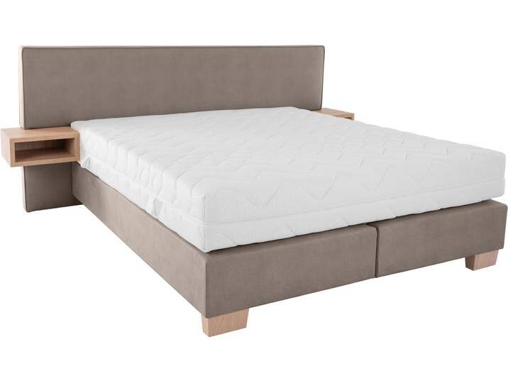 Boxspringbett ALINA Daria , grau (steingrau gdu 9), B:247cm L:213cm, Microfaser GDU (100% Polyester), Komplettbetten, Boxspringbett, integrierte Nachttische und Matratze, unterschiedliche Ausführungen von BAUR