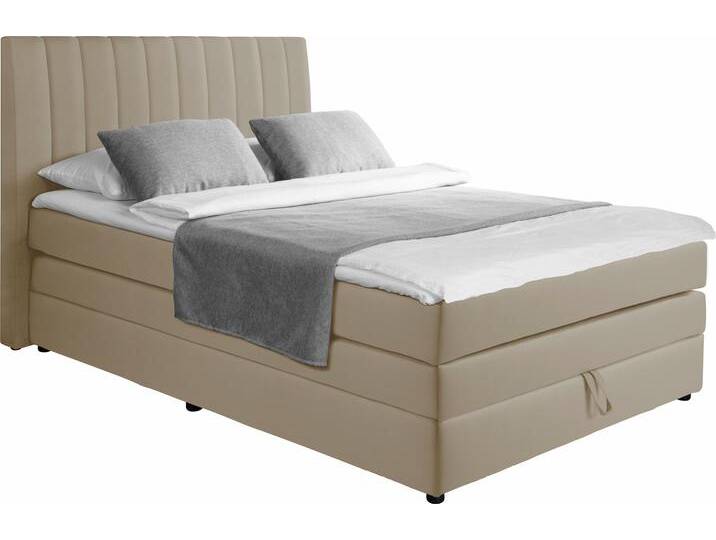 Boxspringbett ALINA Marvin , beige (schlamm tls 49), B:151cm L:212cm, Komplettbetten, Boxspringbett, inklusive Bettkasten und Topper, in diversen Ausführungen von BAUR