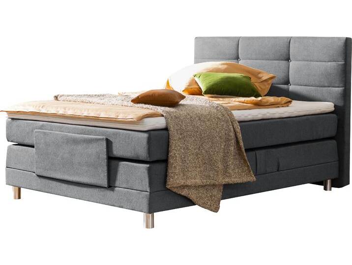 Boxspringbett ALINA Matea , grau (staubgrau tbs 39), B:148cm L:210cm, Chenille TBS (100% Polyester), Komplettbetten, Boxspringbett, inklusive Matratze und Topper, in verschiedenen Größen und Härtegraden von BAUR