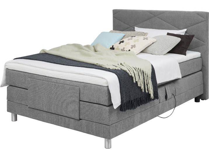 Boxspringbett ALINA Tabea , grau (staubgrau tbs 39), B:148cm L:210cm, Chenille TBS (100% Polyester), Komplettbetten, Boxspringbett, inklusive Matratze und Topper, in verschiedenen Größen und Härtegraden von BAUR