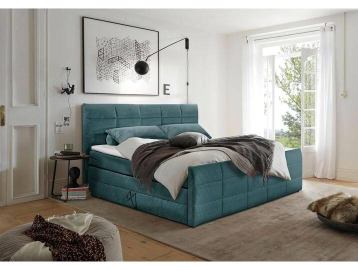 Boxspringbett ED EXCITING DESIGN Bolivia , blau, B:183cm L:220cm, 92% Polyester, 8% Nylon, Komplettbetten, Boxspringbett, harte Seite mit Kokosmatte, weiche Seite mit Filzabdeckung Boxspringbett ED EXCITING DESIGN Bolivia , blau, B:183cm L:220cm, 92% Polyester, 8% Nylon, Komplettbetten, Boxspringbett, harte Seite mit Kokosmatte, weiche Seite mit Filzabdeckung von BAUR