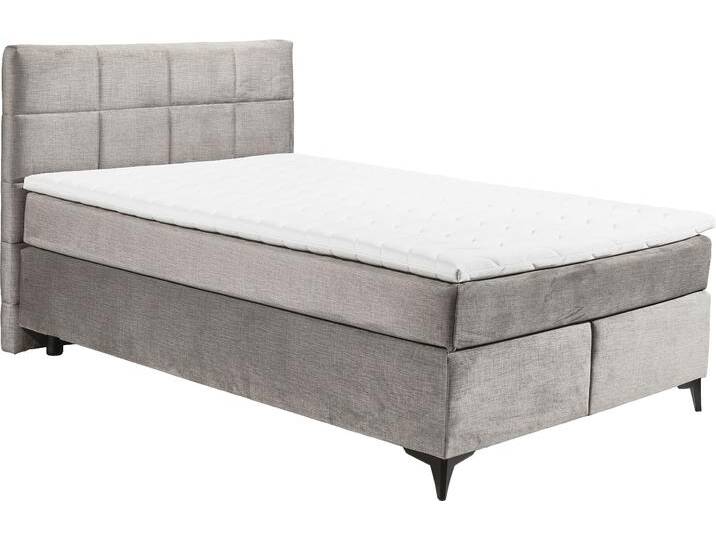 Boxspringbett ED EXCITING DESIGN Navarra , silber, B:143cm L:210cm, 100% Polyester, Komplettbetten, wahlweise mit Matratze Boxspringbett ED EXCITING DESIGN Navarra , silber, B:143cm L:210cm, 100% Polyester, Komplettbetten, wahlweise mit Matratze von BAUR