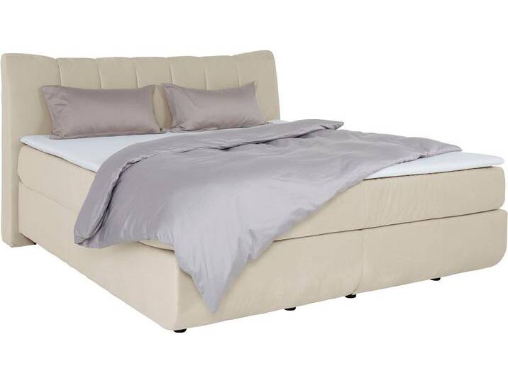 Boxspringbett LEONIQUE Océane , rosa (rosewood), B:190cm L:221cm, Komplettbetten, Boxspringbett, Bodenfrei- wirkt freischwebend, verschiedene Härtegrade (auch H4) von BAUR
