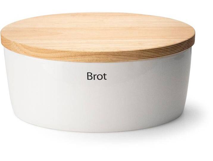 Brotkasten CONTINENTA, weiß, B:23cm H:15,5cm L:36cm, Keramik, Lebensmittelaufbewahrungsbehälter, Brottopf, mit Holzdeckel, auch als Brotschneidbrett nutzbar Brotkasten CONTINENTA, weiß, B:23cm H:15,5cm L:36cm, Keramik, Lebensmittelaufbewahrungsbehälter, Brottopf, mit Holzdeckel, auch als Brotschneidbrett nutzbar von BAUR