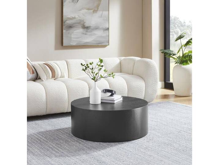 Couchtisch SALESFEVER Design-Couchtisch für stilvolles Wohnen , schwarz (schwarz, schwarz), B:80cm H:30cm T:80cm, MDF mit Eschenholzfurnier, Tische, mit Holzfurnier von BAUR