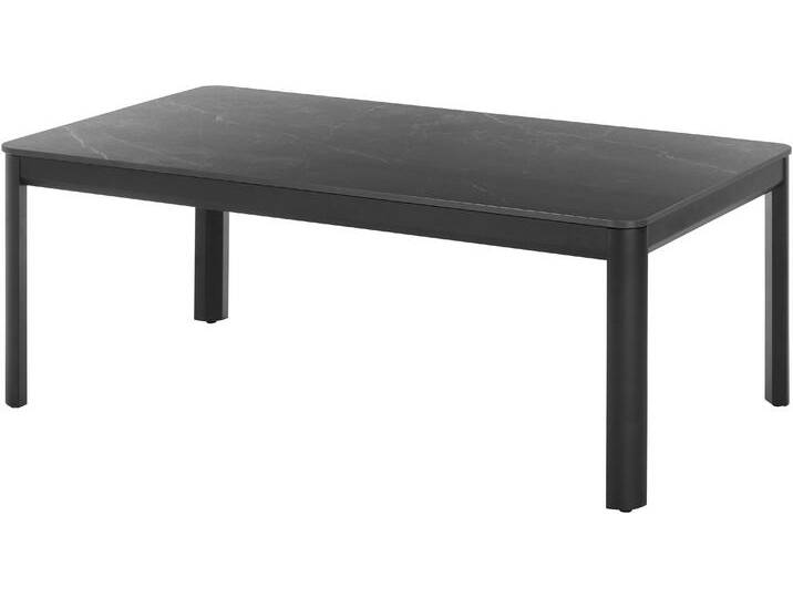 Couchtisch STOLKOM Lenni Wohnzimmertisch Keramik, Schwarz gemasert BxHxT 120x45x70 cm , schwarz (schwarz, schwarz, schwarz), H:45cm, Tische, Keramikoberfläche schwarz gemasert, Metallgestell schwarz matt von BAUR