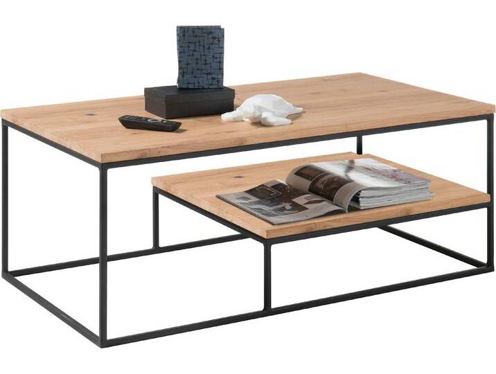 Couchtisch STOLKOM Thore 2 , braun (eiche, schwarz, schwarz, eiche), H:42cm, Tische, Eiche Massiv, Tisch FSC-Zertifiziert von BAUR