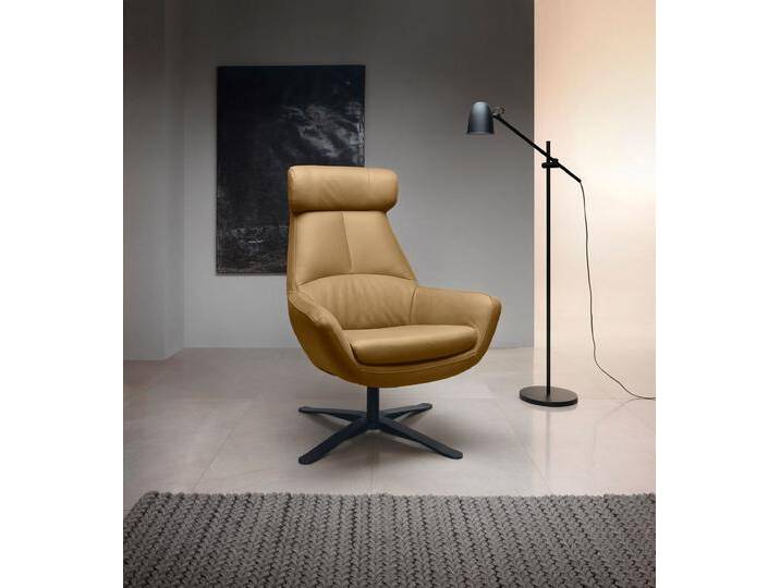 Drehsessel BETYPE Be Organic High Back, Loungesessel, Hochlehnsessel , grau (stone), B:81cm H:92cm T:83cm, 100% Echtleder, Sessel, in elegantem Design mit Drehfunktion von BAUR