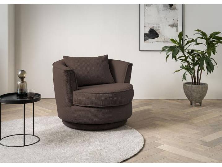 Drehsessel LEONIQUE MAISIE, Lese-Sessel, Love Seat , braun, B:95cm H:77cm T:95cm, Sessel, trendige Stoffe MEGA CORD und Web-Velours, 360 Grad drehbar Drehsessel LEONIQUE MAISIE, Lese-Sessel, Love Seat , braun, B:95cm H:77cm T:95cm, Sessel, trendige Stoffe MEGA CORD und Web-Velours, 360 Grad drehbar von BAUR