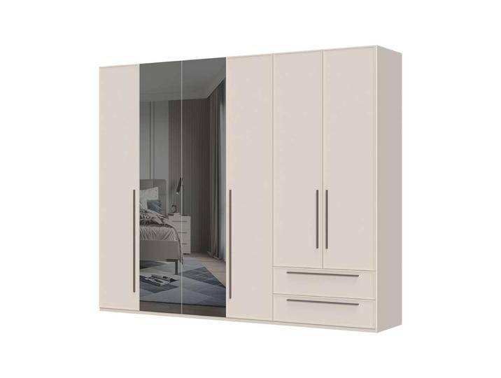 Drehtürenschrank PLACES OF STYLE, beige (cashmere), B:272cm H:224cm T:56cm, MDF, FSC-zertifizierter Holzwerkstoff, Schränke, UV lackiert, Soft Close Funktion, Höhenverstellbare Füße von BAUR
