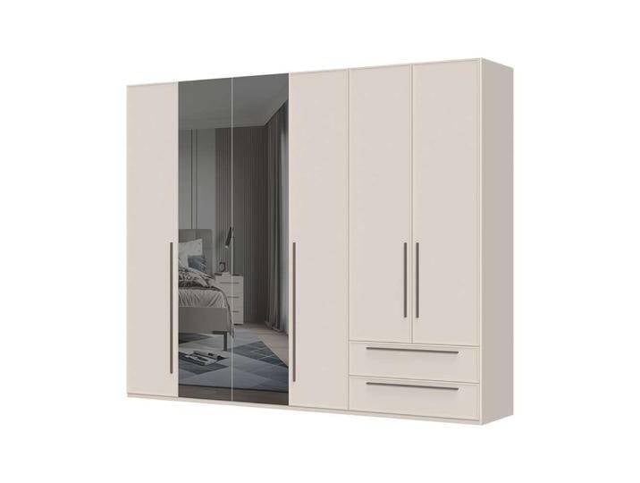 Drehtürenschrank PLACES OF STYLE, beige (cashmere), B:272cm H:224cm T:56cm, MDF, FSC-zertifizierter Holzwerkstoff, Schränke, UV lackiert, Soft Close Funktion, Höhenverstellbare Füße von BAUR