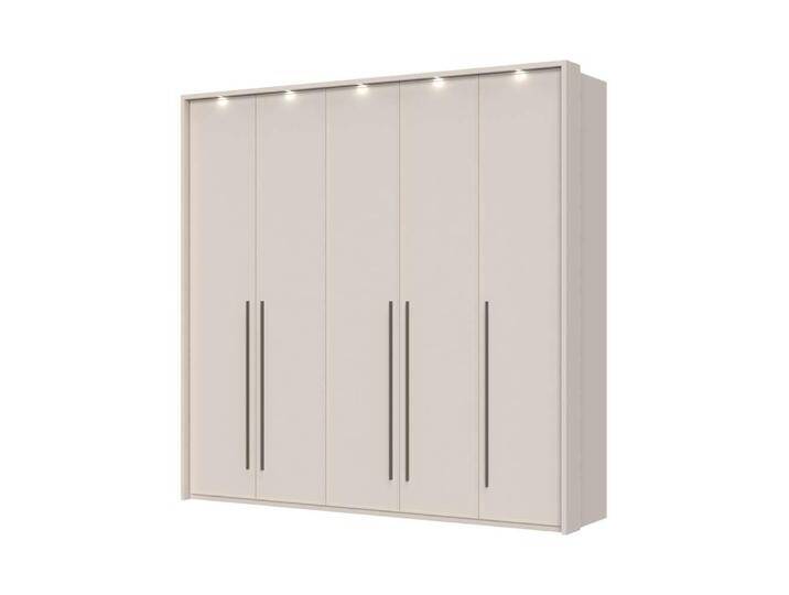 Drehtürenschrank PLACES OF STYLE Opera mit oder ohne Kranz inkl. LED-Bel.,B 227,272,317 oder 362 cm , beige (cashmere), B:232cm H:226cm T:60cm, MDF, FSC-zertifizierter Holzwerkstoff, Schränke, UV lackiert, Soft Close Funktion, Höhenverstellbare Füße von BAUR