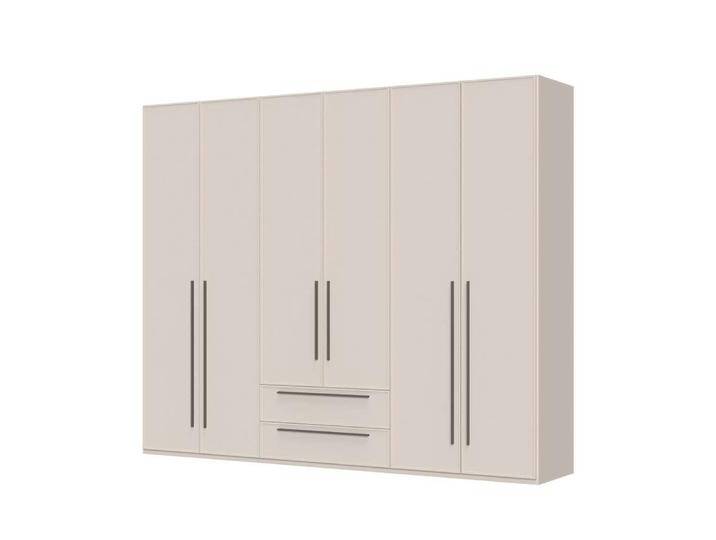 Drehtürenschrank PLACES OF STYLE Opera mit oder ohne Kranz inkl. LED-Bel.,B 227,272,317 oder 362 cm , beige (cashmere), B:272cm H:224cm T:56cm, MDF, FSC-zertifizierter Holzwerkstoff, Schränke, UV lackiert, Soft Close Funktion, Höhenverstellbare Füße von BAUR