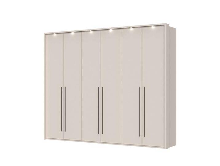 Drehtürenschrank PLACES OF STYLE Opera mit oder ohne Kranz inkl. LED-Bel.,B 227,272,317 oder 362 cm , cashmere, B:277cm H:226cm T:60cm, FSC-zertifizierter Holzwerkstoff, MDF, Schränke, UV lackiert, Soft Close Funktion, Höhenverstellbare Füße von BAUR
