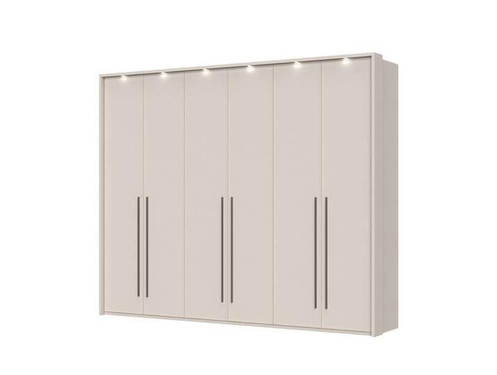 Drehtürenschrank PLACES OF STYLE Opera mit oder ohne Kranz inkl. LED-Bel.,B 227,272,317 oder 362 cm , cashmere, B:277cm H:226cm T:60cm, FSC-zertifizierter Holzwerkstoff, MDF, Schränke, UV lackiert, Soft Close Funktion, Höhenverstellbare Füße von BAUR
