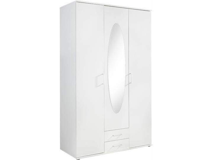 Drehtürenschrank - weiß - Spiegel - 195 cm Drehtürenschrank - weiß - Spiegel - 195 cm von BAUR