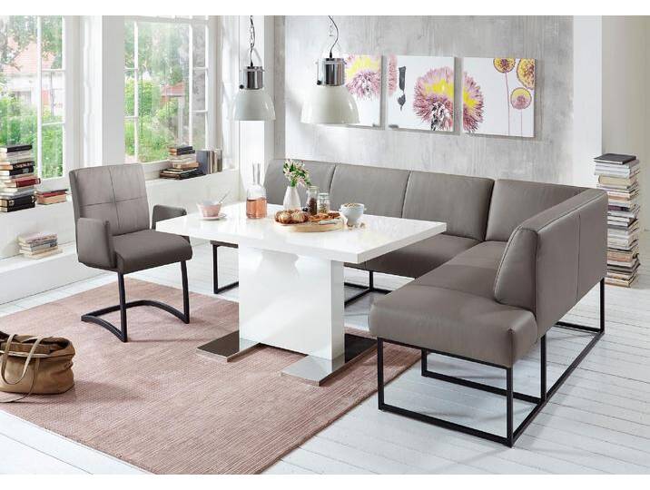 Eckbank EXXPO - SOFA FASHION Affogato, bequem und elegant, hochwertige Detailverarbeitung , braun (schlamm), B:157cm H:82cm T:245cm, Sitzbänke, Frei im Raum stellbar von BAUR
