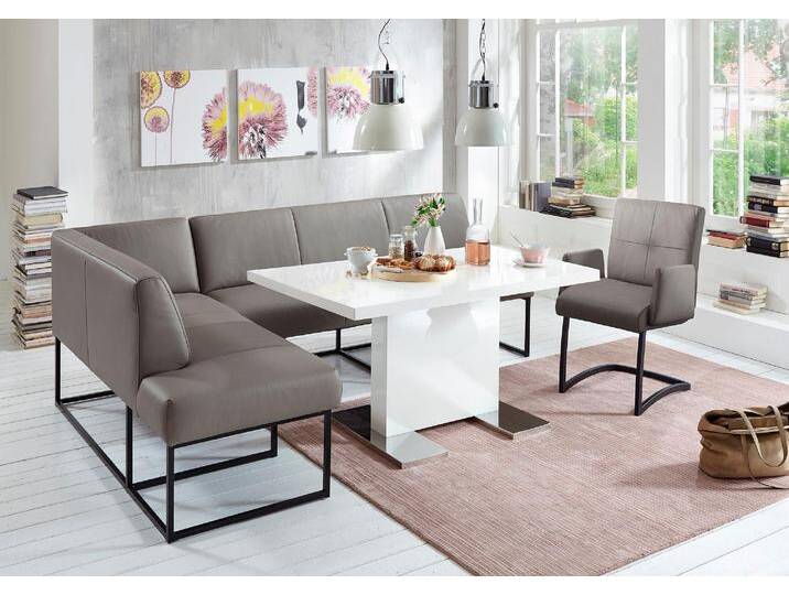 Eckbank EXXPO - SOFA FASHION Affogato, bequem und elegant, hochwertige Detailverarbeitung , braun (schlamm), B:157cm H:82cm T:245cm, Sitzbänke, Frei im Raum stellbar von BAUR