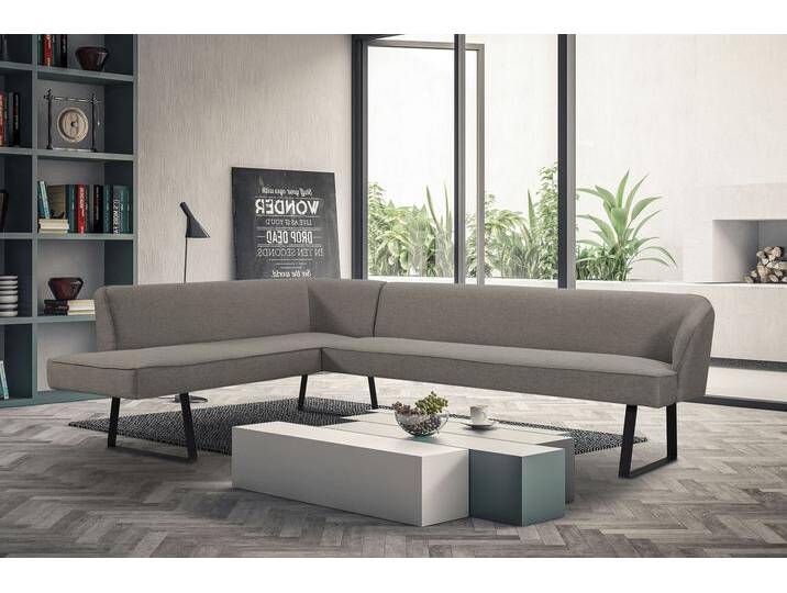 Eckbank EXXPO - SOFA FASHION Americano , bunt (melange), B:270cm H:83cm T:197cm, Sitzbänke, mit Keder und Metallfüßen, Bezug in verschiedenen Qualitäten von BAUR