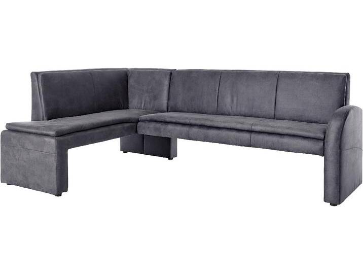 Eckbank EXXPO - SOFA FASHION Cortado, elegant und modern mit hohem Sitzkomfort , grau, B:157cm H:89cm T:244cm, Luxus-Microfaser (100% Polyester), Sitzbänke, hohe Bodenfreiheit, schöne Detailverarbeitung, wahlweise Lederbezug von BAUR