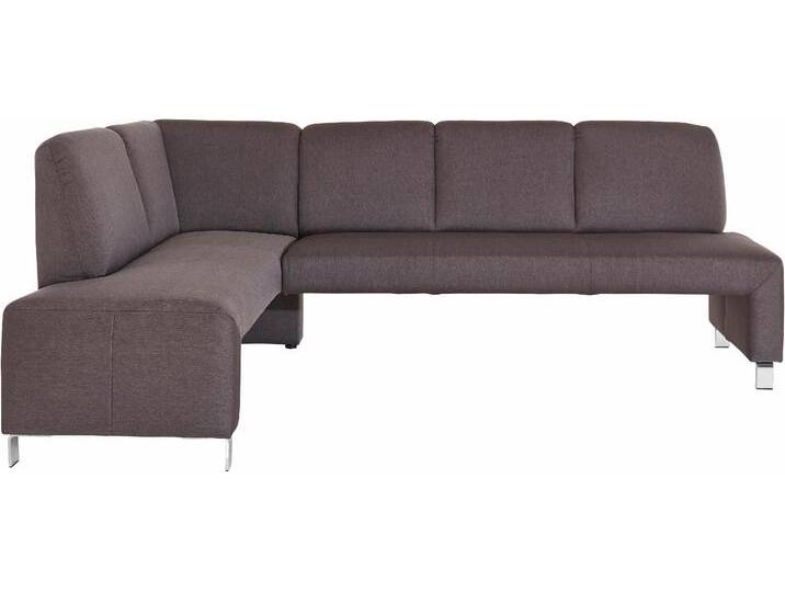 Eckbank EXXPO - SOFA FASHION Intenso, viele Bezugsstoffe Cord, Leder, Struktur 244/157 cm (B/T) , grau (anthrazit), B:244cm H:91cm T:157cm, NaturLeder, Strukturstoff (Zusammensetzung: Polyester 100%), Luxus-Microfaser (Zusammensetzung: Aufgeflockte 100% Polyester Schicht mit Prägung), Cord (Zusammensetzung: Polyester 100%), Sitzbänke, hohe Bodenfreiheit, frei im Raum stellbar, hoher Sitzkomfort von BAUR