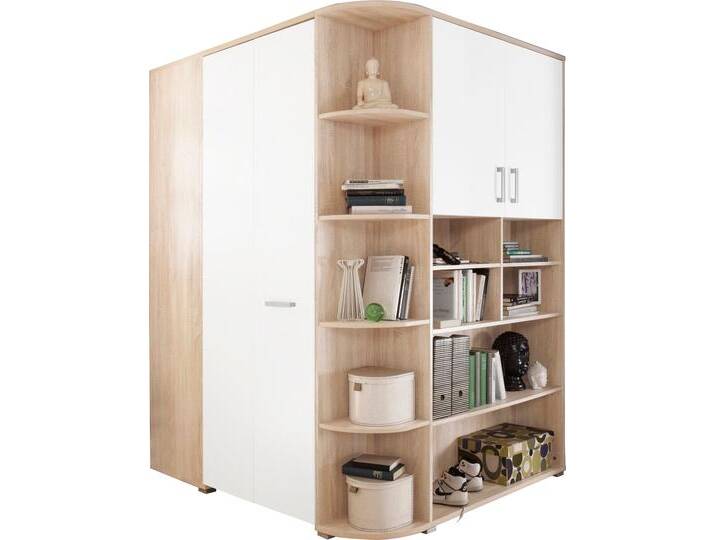 Eckkleiderschrank BEGABINO Corner , weiß (struktureichefarben hell, weiß), Schränke, begehbar von BAUR