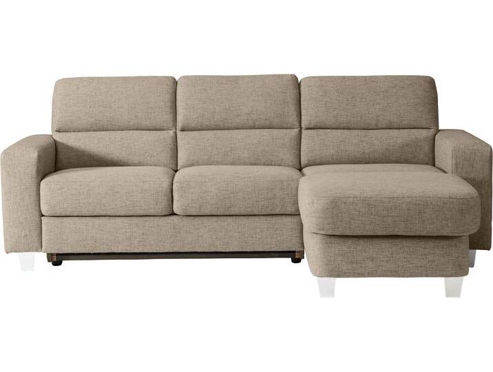 Ecksofa ALINA, grau (graubeige tta 4), B:264cm H:90cm T:167cm, Struktur TTA (100% Polyester), Sofas von BAUR