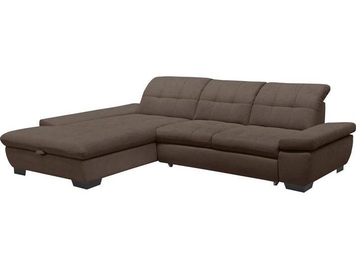 Ecksofa ALINA Salima , braun (nussbraun tbs 4), B:271cm H:90cm T:204cm, Sofas, Inklusive Rückenlehnenverstellung von BAUR
