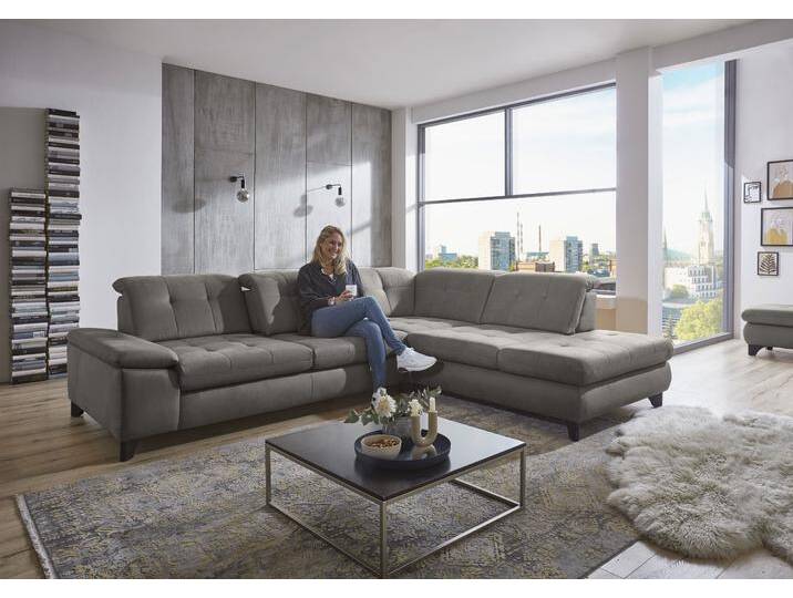 Ecksofa DIE PLANBAR MP-IN18012 L-Form mit Federkern-Polsterung , grau, B:310cm H:85cm T:260cm, 100% Polyester, Sofas, wahlweise mit Funktion von BAUR