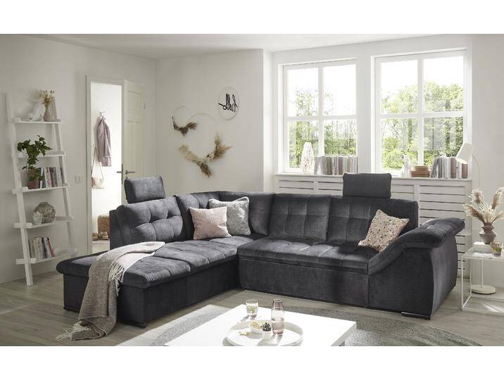 Ecksofa ED EXCITING DESIGN Estrella L-Form , schwarz, B:283cm H:107cm T:217cm, 100% Polyester, Sofas, mit Bettfunktion, Bettkasten, Armteilverstellung & Kopfstützen Ecksofa ED EXCITING DESIGN Estrella L-Form , schwarz, B:283cm H:107cm T:217cm, 100% Polyester, Sofas, mit Bettfunktion, Bettkasten, Armteilverstellung & Kopfstützen von BAUR