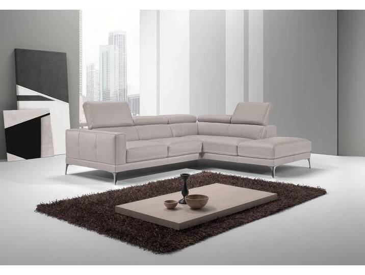 Ecksofa EGOITALIANO Claudie, Designsofa mit extrakomfortablem Sitzkomfort , grau (stone), B:268cm H:97cm T:226cm, Luxus-Microfaser (100% Polyester) Leder u00bbBULLu00ab (echtes Rindsleder). Geschliffenes, pigmentiertes und behandeltes Rindsleder mit einer Dicke von 1, 3-1, 5 mm. Dieses Leder zeigt eine ziemlich weiche Hand mit einem halb undurchsichtigen Aussehen. Es handelt sich um ein geschütztes Leder. Eine leichte Deckschicht schützt sie vor Flecken, ohne ihre ursprünglichen Eigenschaften zu verändern. Die geschützten Leder kombinieren die Vorteile von Natürlichkeit und Weichheit mit einer guten Beständigkeit gegen Verschleiß und Ausbleichen. Das Vorhandensein der charakteristischen Zeichen, die das Leben des Tieres bestimmen, wie Narben, Körnungsunterschiede, Falten, Adern, Disharmonien in Farbtönen, beweisen ihre absolute Echtheit und großen Wert., Sofas, Inkl. Kopfteilverstellung, L-Form von BAUR