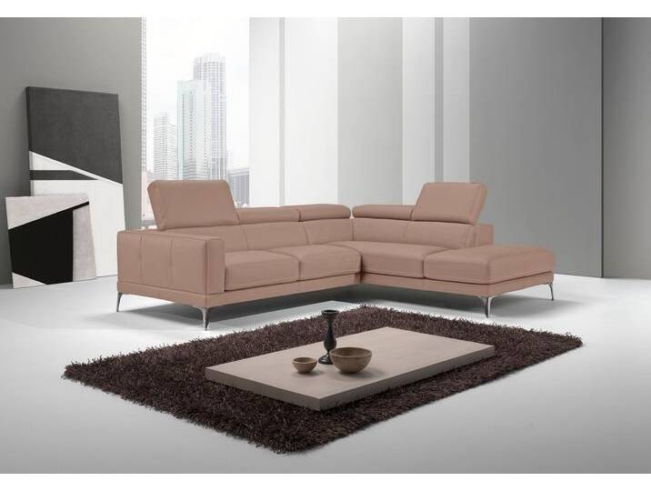 Ecksofa EGOITALIANO Claudie, Designsofa mit extrakomfortablem Sitzkomfort , rosa (millenium rose), B:268cm H:97cm T:226cm, Luxus-Microfaser (100% Polyester) Leder u00bbBULLu00ab (echtes Rindsleder). Geschliffenes, pigmentiertes und behandeltes Rindsleder mit einer Dicke von 1, 3-1, 5 mm. Dieses Leder zeigt eine ziemlich weiche Hand mit einem halb undurchsichtigen Aussehen. Es handelt sich um ein geschütztes Leder. Eine leichte Deckschicht schützt sie vor Flecken, ohne ihre ursprünglichen Eigenschaften zu verändern. Die geschützten Leder kombinieren die Vorteile von Natürlichkeit und Weichheit mit einer guten Beständigkeit gegen Verschleiß und Ausbleichen. Das Vorhandensein der charakteristischen Zeichen, die das Leben des Tieres bestimmen, wie Narben, Körnungsunterschiede, Falten, Adern, Disharmonien in Farbtönen, beweisen ihre absolute Echtheit und großen Wert., Sofas, Inkl. Kopfteilverstellung, L-Form von BAUR