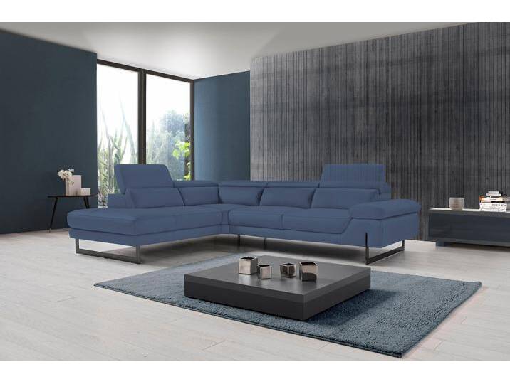 Ecksofa EGOITALIANO Queenie, extravagantes Sofa mit erstklassigem Sitzkomfort , blau (ozeanblau), B:284cm H:95cm T:108cm, Luxus-Microfaser (100% Polyester) Leder u00bbBULLu00ab (echtes Rindsleder). Geschliffenes, pigmentiertes und behandeltes Rindsleder mit einer Dicke von 1, 3-1, 5 mm. Dieses Leder zeigt eine ziemlich weiche Hand mit einem halb undurchsichtigen Aussehen. Es handelt sich um ein geschütztes Leder. Eine leichte Deckschicht schützt sie vor Flecken, ohne ihre ursprünglichen Eigenschaften zu verändern. Die geschützten Leder kombinieren die Vorteile von Natürlichkeit und Weichheit mit einer guten Beständigkeit gegen Verschleiß und Ausbleichen. Das Vorhandensein der charakteristischen Zeichen, die das Leben des Tieres bestimmen, wie Narben, Körnungsunterschiede, Falten, Adern, Disharmonien in Farbtönen, beweisen ihre absolute Echtheit und großen Wert. Leder u00bbBACIOu00ab (echtes Rindsleder). Halbnarbiges Naturleder mit einer Dicke von 1, 6-1, 8 mm. BACIO hat eine weiche und wachsartige Hand mit halb undurchsichtigem Aussehen. Es handelt sich um ein Naturleder, das die ursprünglichen Eigenschaften der Lederhäute nicht verändert. Das Vorhandensein von verheilten Narben, Körnungsunterschiede, Falten, Adern, Unterschiede in den Farbtönen und andere Spuren, die die Natur auf diesen Fellen hinterlassen hat, sind ein Beweis für die absolute Echtheit und das Zeugnis ihres großen Wertes. Leder u00bbCAREZZAu00ab (Rindsleder). Halbnarbiges Naturleder mit einer Dicke von 1, 2-1, 4 mm. Es hat eine weiche und wachsartige Hand mit halb undurchsichtigem Aussehen. CAREZZA ist ein Naturleder, das die ursprünglichen Eigenschaften der Mäntel nicht verändert. Das Vorhandensein von verheilten Narben, Körnungsunterschiede, Falten, Adern, Unterschiede in den Farbtönen und andere Spuren, die die Natur auf diesen Fellen hinterlassen hat, sind ein Beweis für die absolute Echtheit und das Zeugnis ihres großen Wertes., Sofas, mit verstellbarer Armlehne und Kopfteilen für Wohlfühlkomfort von BAUR