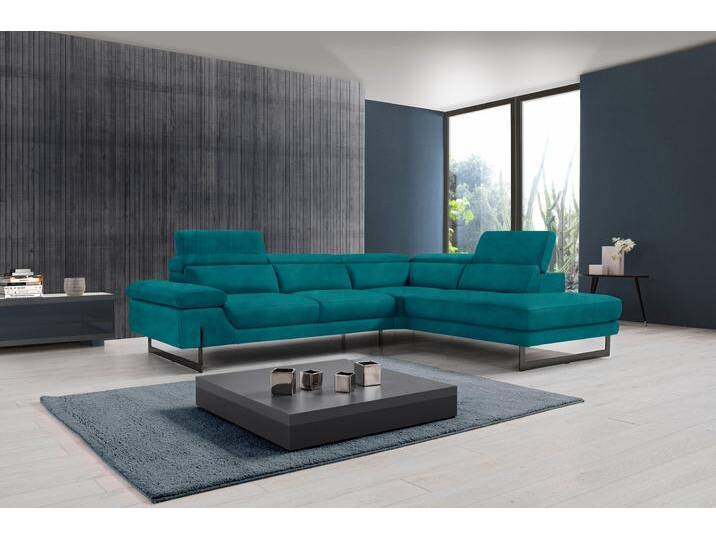 Ecksofa EGOITALIANO Queenie, extravagantes Sofa mit erstklassigem Sitzkomfort , blau (teal), B:284cm H:95cm T:108cm, Luxus-Microfaser (100% Polyester) Leder u00bbBULLu00ab (echtes Rindsleder). Geschliffenes, pigmentiertes und behandeltes Rindsleder mit einer Dicke von 1, 3-1, 5 mm. Dieses Leder zeigt eine ziemlich weiche Hand mit einem halb undurchsichtigen Aussehen. Es handelt sich um ein geschütztes Leder. Eine leichte Deckschicht schützt sie vor Flecken, ohne ihre ursprünglichen Eigenschaften zu verändern. Die geschützten Leder kombinieren die Vorteile von Natürlichkeit und Weichheit mit einer guten Beständigkeit gegen Verschleiß und Ausbleichen. Das Vorhandensein der charakteristischen Zeichen, die das Leben des Tieres bestimmen, wie Narben, Körnungsunterschiede, Falten, Adern, Disharmonien in Farbtönen, beweisen ihre absolute Echtheit und großen Wert. Leder u00bbBACIOu00ab (echtes Rindsleder). Halbnarbiges Naturleder mit einer Dicke von 1, 6-1, 8 mm. BACIO hat eine weiche und wachsartige Hand mit halb undurchsichtigem Aussehen. Es handelt sich um ein Naturleder, das die ursprünglichen Eigenschaften der Lederhäute nicht verändert. Das Vorhandensein von verheilten Narben, Körnungsunterschiede, Falten, Adern, Unterschiede in den Farbtönen und andere Spuren, die die Natur auf diesen Fellen hinterlassen hat, sind ein Beweis für die absolute Echtheit und das Zeugnis ihres großen Wertes. Leder u00bbCAREZZAu00ab (Rindsleder). Halbnarbiges Naturleder mit einer Dicke von 1, 2-1, 4 mm. Es hat eine weiche und wachsartige Hand mit halb undurchsichtigem Aussehen. CAREZZA ist ein Naturleder, das die ursprünglichen Eigenschaften der Mäntel nicht verändert. Das Vorhandensein von verheilten Narben, Körnungsunterschiede, Falten, Adern, Unterschiede in den Farbtönen und andere Spuren, die die Natur auf diesen Fellen hinterlassen hat, sind ein Beweis für die absolute Echtheit und das Zeugnis ihres großen Wertes., Sofas, mit verstellbarer Armlehne und Kopfteilen für Wohlfühlkomfort von BAUR