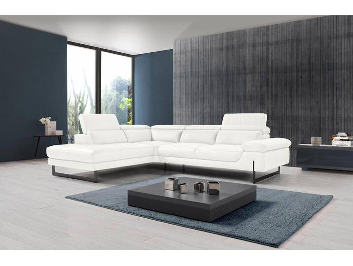 Ecksofa EGOITALIANO Queenie, extravagantes Sofa mit erstklassigem Sitzkomfort , weiß, B:284cm H:95cm T:108cm, Luxus-Microfaser (100% Polyester) Leder u00bbBULLu00ab (echtes Rindsleder). Geschliffenes, pigmentiertes und behandeltes Rindsleder mit einer Dicke von 1, 3-1, 5 mm. Dieses Leder zeigt eine ziemlich weiche Hand mit einem halb undurchsichtigen Aussehen. Es handelt sich um ein geschütztes Leder. Eine leichte Deckschicht schützt sie vor Flecken, ohne ihre ursprünglichen Eigenschaften zu verändern. Die geschützten Leder kombinieren die Vorteile von Natürlichkeit und Weichheit mit einer guten Beständigkeit gegen Verschleiß und Ausbleichen. Das Vorhandensein der charakteristischen Zeichen, die das Leben des Tieres bestimmen, wie Narben, Körnungsunterschiede, Falten, Adern, Disharmonien in Farbtönen, beweisen ihre absolute Echtheit und großen Wert. Leder u00bbBACIOu00ab (echtes Rindsleder). Halbnarbiges Naturleder mit einer Dicke von 1, 6-1, 8 mm. BACIO hat eine weiche und wachsartige Hand mit halb undurchsichtigem Aussehen. Es handelt sich um ein Naturleder, das die ursprünglichen Eigenschaften der Lederhäute nicht verändert. Das Vorhandensein von verheilten Narben, Körnungsunterschiede, Falten, Adern, Unterschiede in den Farbtönen und andere Spuren, die die Natur auf diesen Fellen hinterlassen hat, sind ein Beweis für die absolute Echtheit und das Zeugnis ihres großen Wertes. Leder u00bbCAREZZAu00ab (Rindsleder). Halbnarbiges Naturleder mit einer Dicke von 1, 2-1, 4 mm. Es hat eine weiche und wachsartige Hand mit halb undurchsichtigem Aussehen. CAREZZA ist ein Naturleder, das die ursprünglichen Eigenschaften der Mäntel nicht verändert. Das Vorhandensein von verheilten Narben, Körnungsunterschiede, Falten, Adern, Unterschiede in den Farbtönen und andere Spuren, die die Natur auf diesen Fellen hinterlassen hat, sind ein Beweis für die absolute Echtheit und das Zeugnis ihres großen Wertes., Sofas, mit verstellbarer Armlehne und Kopfteilen für Wohlfühlkomfort von BAUR