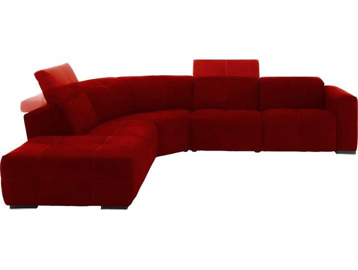 Ecksofa EGOITALIANO Sauvanne, Designsofa der Extraklasse, elegant und bequem , rot (kirschrot), B:300cm H:100cm T:274cm, Leder »BULL« (echtes Rindsleder). Geschliffenes, pigmentiertes und behandeltes Rindsleder mit einer Dicke von 1, 3-1, 5 mm. Dieses Leder zeigt eine ziemlich weiche Hand mit einem halb undurchsichtigen Aussehen. Es handelt sich um ein geschütztes Leder. Eine leichte Deckschicht schützt sie vor Flecken, ohne ihre ursprünglichen Eigenschaften zu verändern. Die geschützten Leder kombinieren die Vorteile von Natürlichkeit und Weichheit mit einer guten Beständigkeit gegen Verschleiß und Ausbleichen. Das Vorhandensein der charakteristischen Zeichen, die das Leben des Tieres bestimmen, wie Narben, Körnungsunterschiede, Falten, Adern, Disharmonien in Farbtönen, beweisen ihre absolute Echtheit und großen Wert., Sofas, wahlweise mit elektrischer Relaxfunktion, Kopfteilverstellung von BAUR