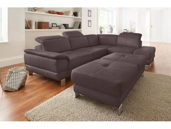 Ecksofa, Kunstleder SOFTLUX und NaturLEDER, Braun, 270×104×94 cm, Mit Bettfunktion & Bettkasten, Modern, EXXPO - Sofa Fashion von BAUR
