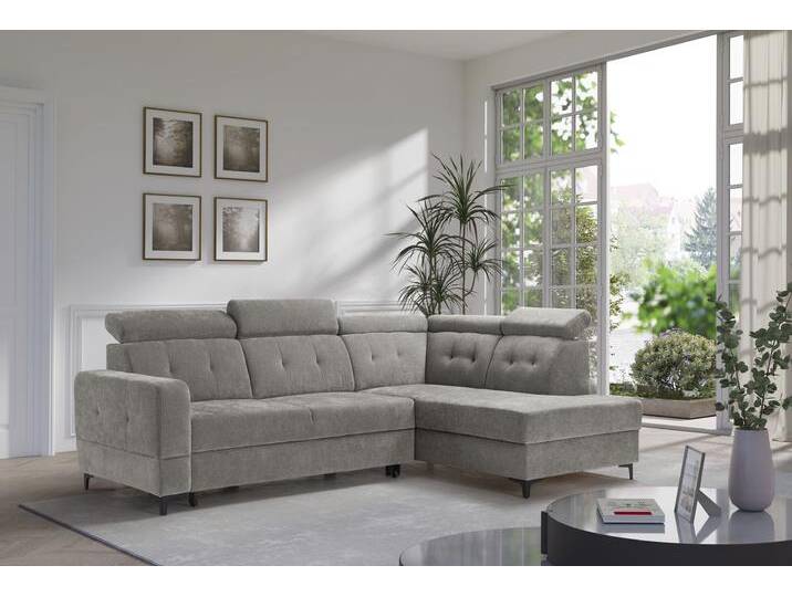 Ecksofa EXXPO - SOFA FASHION Monte, Kopfteile verstellbar, optional mit Bettfunktion & Bettkasten , cappuccino, B:254cm H:100cm T:182cm, Sofas von BAUR