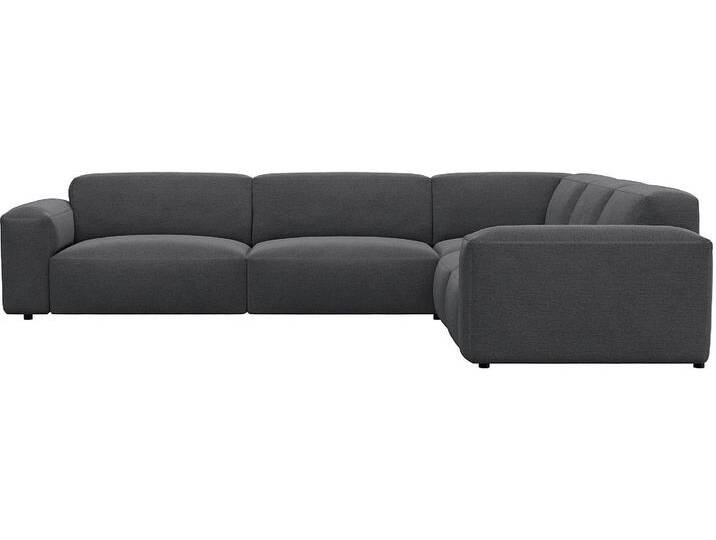 Ecksofa FLEXLUX Lucera, super bequem durch hochwertigen Sitzaufbau mit Kaltschaum , grau (dervit grau), B:319cm H:73cm T:285cm, 100% Polyester, Sofas, modern & anschmiegsam, L-Form, Designsofa von BAUR