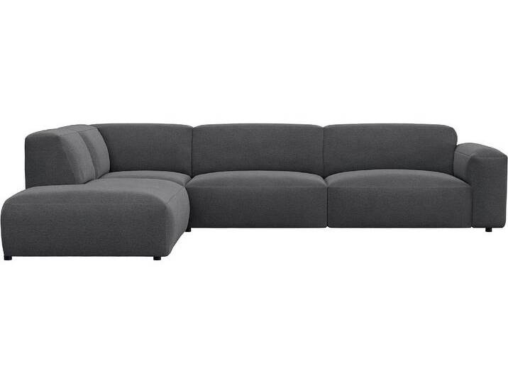 Ecksofa FLEXLUX Lucera, super bequem durch hochwertigen Sitzaufbau mit Kaltschaum , grau (dervit grau), B:321cm H:73cm T:231cm, 100% Polyester, Sofas, modern & anschmiegsam, L-Form, Designsofa von BAUR