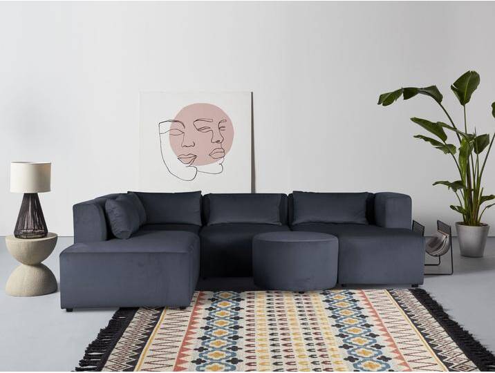 Ecksofa LEONIQUE Alexane L-Form , blau, B:267cm H:70cm T:207cm, Sofas, zusammengesetzt aus Modulen, in vielen Bezugsqualitäten und Farben. Ecksofa LEONIQUE Alexane L-Form , blau, B:267cm H:70cm T:207cm, Sofas, zusammengesetzt aus Modulen, in vielen Bezugsqualitäten und Farben. von BAUR