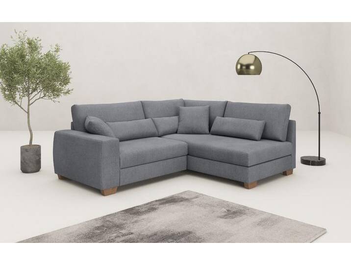 Ecksofa MR. COUCH Helena L-Form , grau (stone), B:227cm H:68cm T:190cm, Novaclean Avanti (100% Polyester), Sofas, Mit Federkern, wahlweise mit Bettfunktion und Taschenfederkern von BAUR