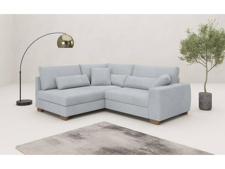 Ecksofa MR. COUCH Helena L-Form , silber, B:227cm H:68cm T:190cm, Novaclean Avanti (100% Polyester), Sofas, Mit Federkern, wahlweise mit Bettfunktion und Taschenfederkern von BAUR