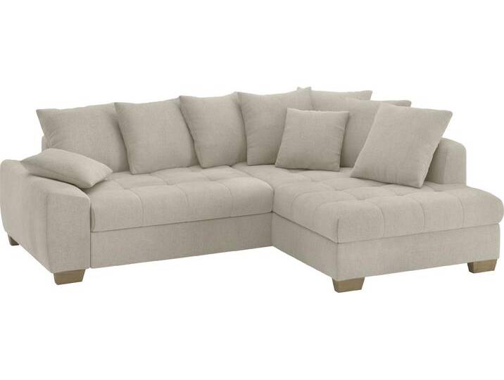 Ecksofa MR. COUCH Nikita II, L-Form, bis 140kg pro Sitzplatz belastbar , beige (novaclean avanti 6 taupe), B:243cm H:88cm T:190cm, Novaclean Avanti (100% Polyester), Sofas, mit Kaltschaumpolsterung, wahlweise mit Bett und Bettkasten von BAUR