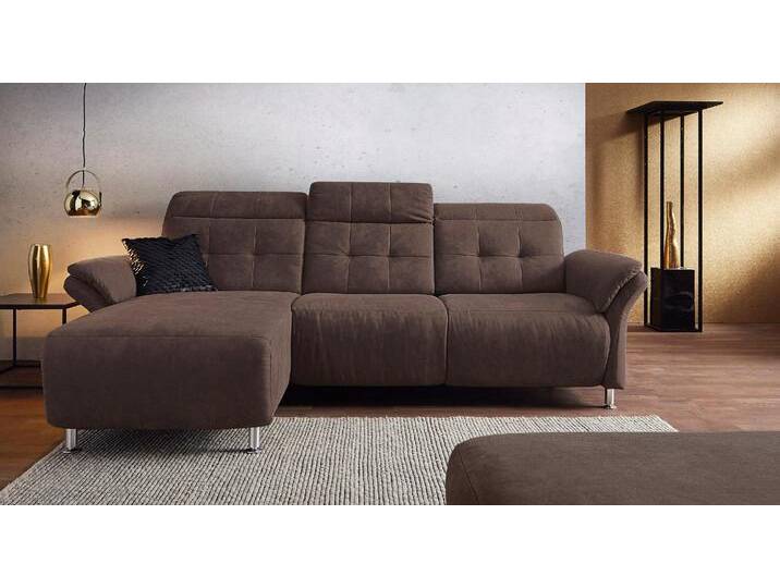 Ecksofa, Kunstleder SOFTLUX®, Braun, 270×168 cm, Elektrische Relaxfunktion, Modern, Places of Style von BAUR