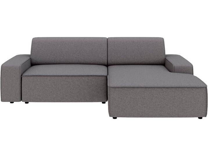 Ecksofa TRENDMANUFAKTUR Graz, wahlweise mit Sitzvorschub und Bettkasten, L-Form, Breite 246 cm , grau (anthrazit), B:246cm H:73cm T:162cm, 100% Polyester, Sofas, in Cord-, haustierfreundlichem LEO Struktur- oder LUMOS-3D-Bezug von BAUR