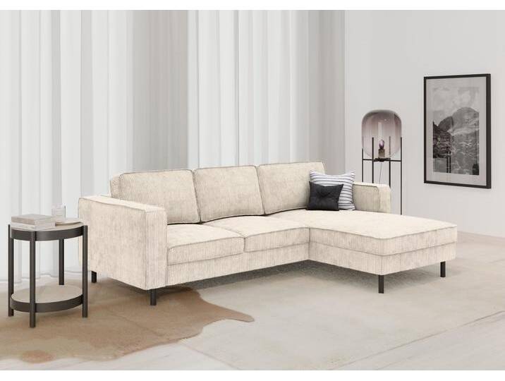 Ecksofa TRENDMANUFAKTUR Watkins, Couch wahlweise mit Schlaffunktion & Bettkasten, auch in Cord , beige (cream), B:232cm H:81cm T:161cm, 92% Polyester, 8% Polyamide, Sofas, Recamiere beidseitig montierbar, OTTOs Choice, Breite 232 cm von BAUR