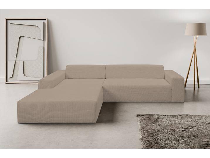 Ecksofa WERK2 Zeus-XL, Mega-Sofa mit großer Sitztiefe, Stellmaße 311cm x 210cm , braun (hellbraun), B:311cm H:70cm T:210cm, 100% Polyester, Sofas, Curvy Trend Garnitur mit urbaner Optik, bequem, Big-Sofa, L-Form von BAUR