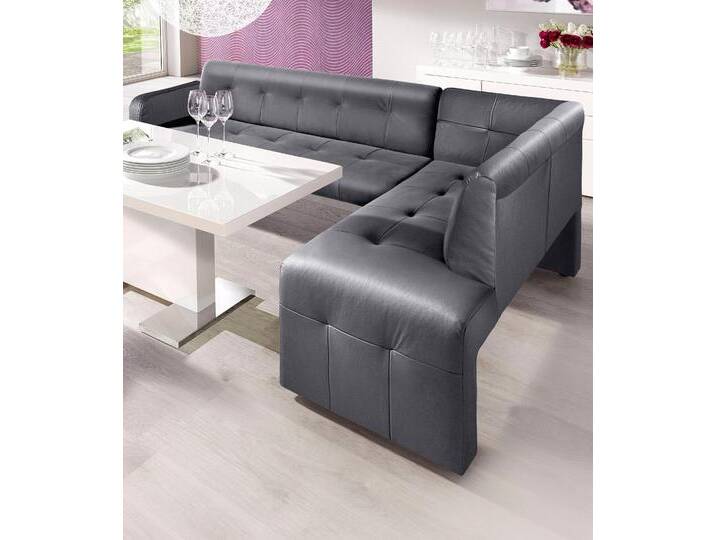 Essbank EXXPO - SOFA FASHION Barista, bequem und elegant, hohe Bodenfreiheit , grau (delphin), B:197cm H:82cm T:265cm, Luxus-Microfaser (100% Polyester), Sitzbänke, Eckbank Barista bequem und elegant, hochwertige Detailverarbeitung von BAUR