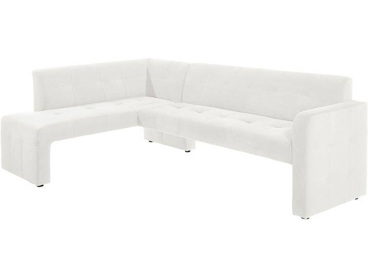 Essbank EXXPO - SOFA FASHION Barista, bequem und elegant, hohe Bodenfreiheit , weiß, B:157cm H:82cm T:245cm, Luxus-Microfaser (100% Polyester), Sitzbänke, Eckbank Barista bequem und elegant, hochwertige Detailverarbeitung von BAUR
